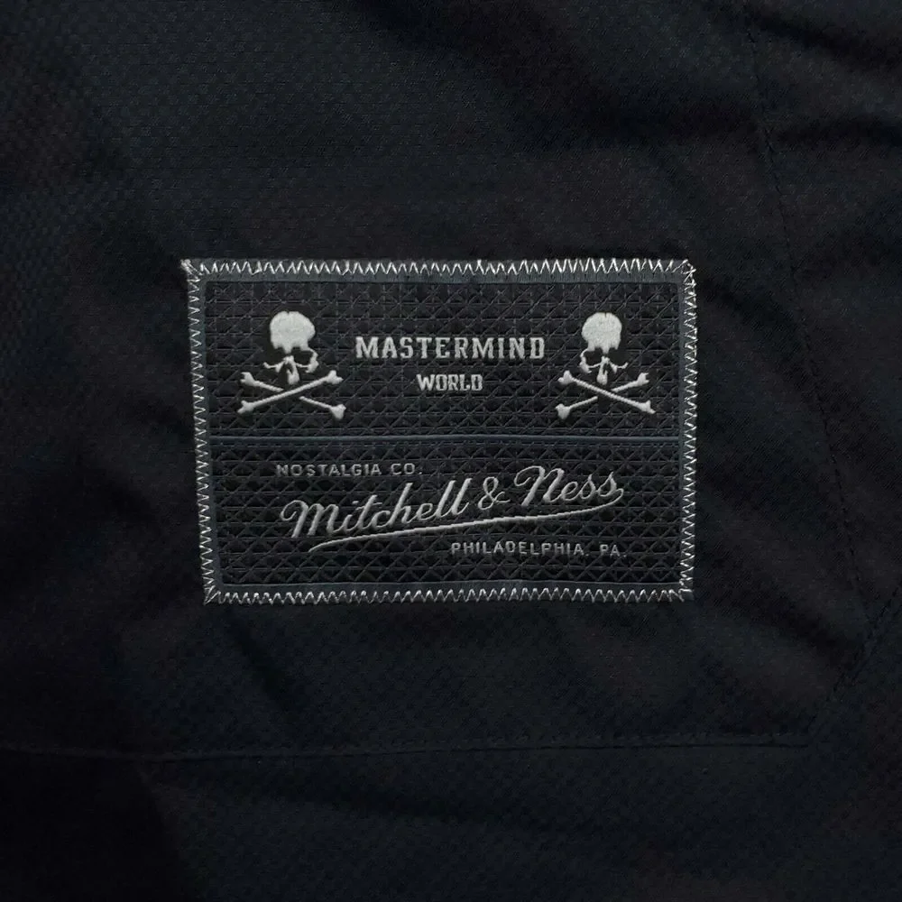 Mastermind World Mitchell & Ness Large Windbreaker Jacket 2023 Collab Black‎ New - Picture 6 of 12